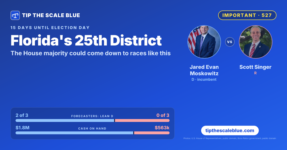 Florida's 25th District 2026: Moskowitz vs. Singer | Tip the Scale Blue